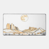 Moon Desk Mat - Ästhetische Mondphasen, Vollmond, Schreibtischunterlage (Vorderseite)