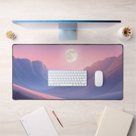 Moon Desk Mat - Ästhetische Mondphasen, Vollmond, Schreibtischunterlage