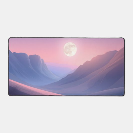 Moon Desk Mat - Ästhetische Mondphasen, Vollmond, Schreibtischunterlage (Vorderseite)