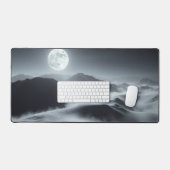 Moon Desk Mat - Ästhetische Mondphasen, Vollmond, Schreibtischunterlage (Tastatur & Maus)