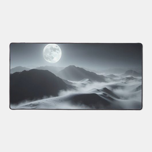 Moon Desk Mat - Ästhetische Mondphasen, Vollmond, Schreibtischunterlage (Vorderseite)