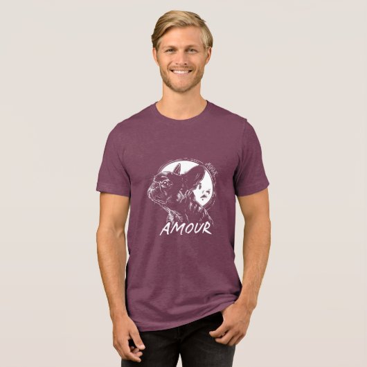 Moon Dog Amour Shirt - Romantic French Gothic Pet (Vorderseite voll)