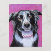 Moon Dog Border Collie Postkarte (Vorderseite)