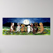 Moon Dog Night Scene Poster Dalmir Spaniel (Vorne)