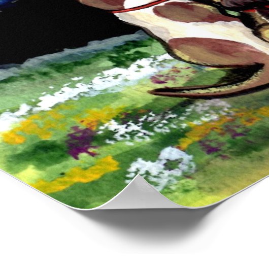 Moon Dog Night Scene Poster Dalmir Spaniel (Ecke)