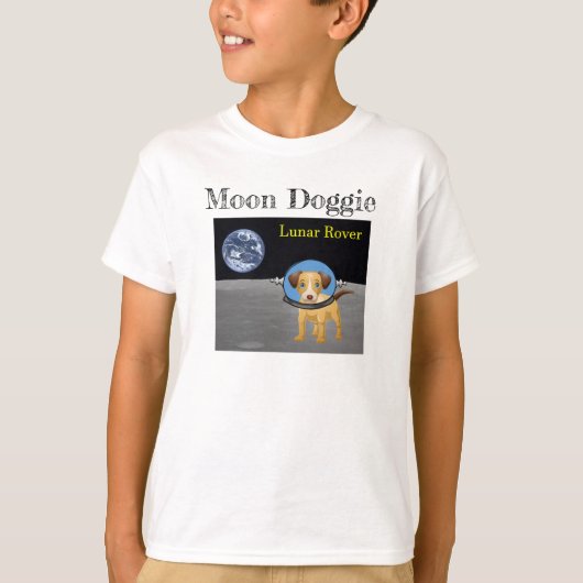 Moon Doggie Lunar Rover im Weltraum T - Shirt (Vorderseite)