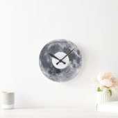Moon Donut      Runde Wanduhr (Zuhause)