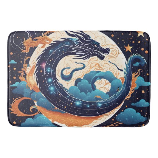 moon dragon bath mat badematte (Vorderseite)