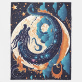 moon dragon blanket fleecedecke (Vorderseite)