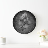 Moon Dragon II Große Wanduhr (Zuhause)