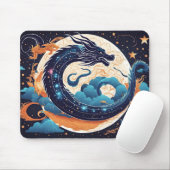 moon dragon mouse pad mousepad (Mit Mouse)