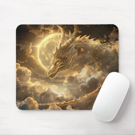 Moon Dragon Mouse Pad Mousepad (Mit Mouse)