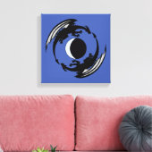 Moon Dragons Fantasy Design Canvas Print Leinwanddruck (Insitu (Wohnzimmer))