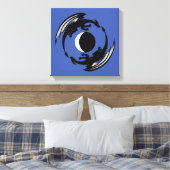 Moon Dragons Fantasy Design Canvas Print Leinwanddruck (Insitu (Schlafzimmer))