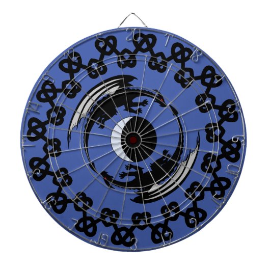 Moon Dragons Fantasy Design Dartboard Dartscheibe (vorne)