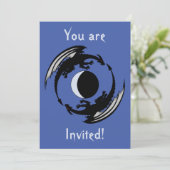 Moon Dragons Fantasy Design Einladung (Stehend Vorderseite)