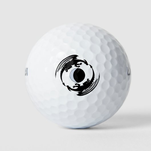 Moon Dragons Fantasy Design Golfball (Vorderseite)