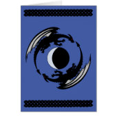 Moon Dragons Fantasy Design Grußkarte (Vorne)
