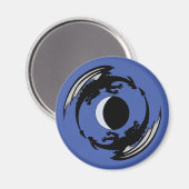 Moon Dragons Fantasy Design Magnet (Vorderseite/Rückseite)