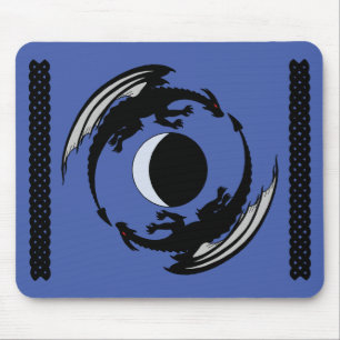 Moon Dragons Fantasy Design Mouse Pad Mousepad