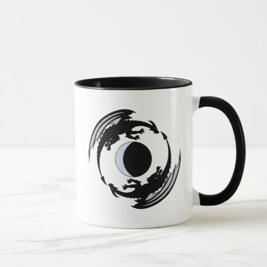 Moon Dragons Fantasy Design Tasse (Rechts)