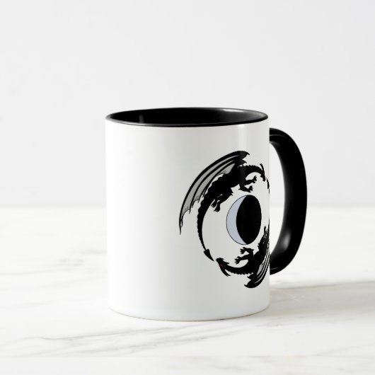 Moon Dragons Fantasy Design Tasse (VorderseiteRechts)