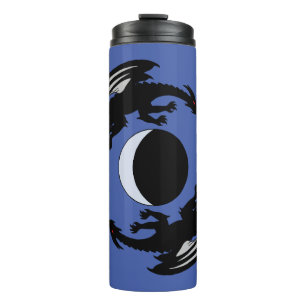 Moon Dragons Fantasy Design Thermal Tumbler Thermosbecher