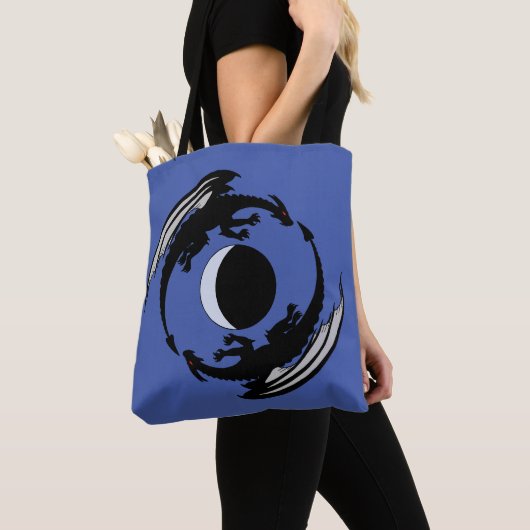 Moon Dragons Fantasy Design Toag Tasche (Von Nahem)
