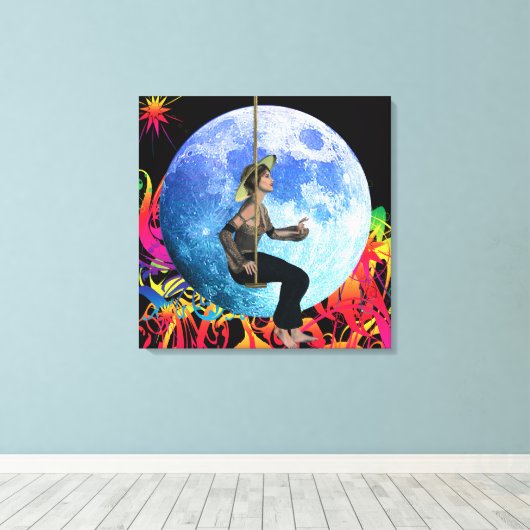 Moon Dreamer Leinwanddruck (Insitu (Holzboden))