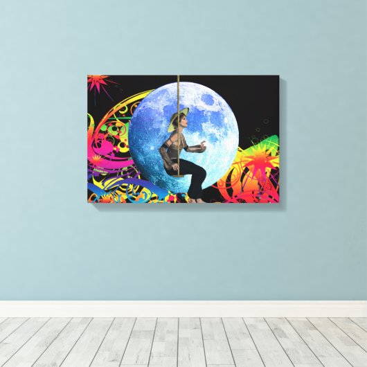 Moon Dreamer Leinwanddruck (Insitu (Holzboden))