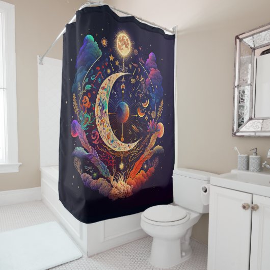 Moon Dreams Shower Curtain Duschvorhang (Beispiel)