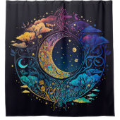 Moon Dreams Shower Curtain Duschvorhang (Vorderseite)