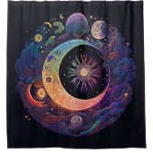 Moon Dreams Shower Curtain Duschvorhang (Vorderseite)