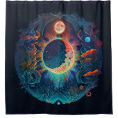 Moon Dreams Shower Curtain Duschvorhang (Vorderseite)