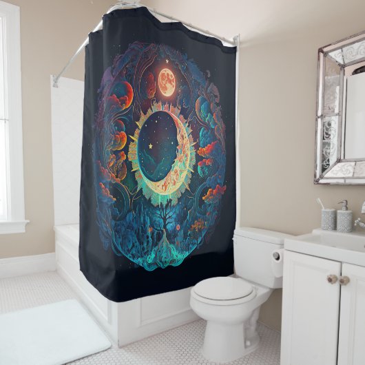 Moon Dreams Shower Curtain Duschvorhang (Beispiel)