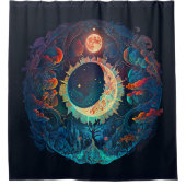 Moon Dreams Shower Curtain Duschvorhang (Vorderseite)
