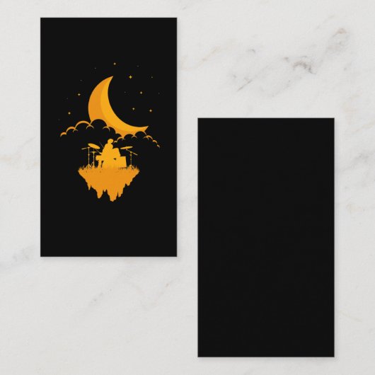 Moon Drummer Solo Drum Set Visitenkarte (Vorne/Hinten)