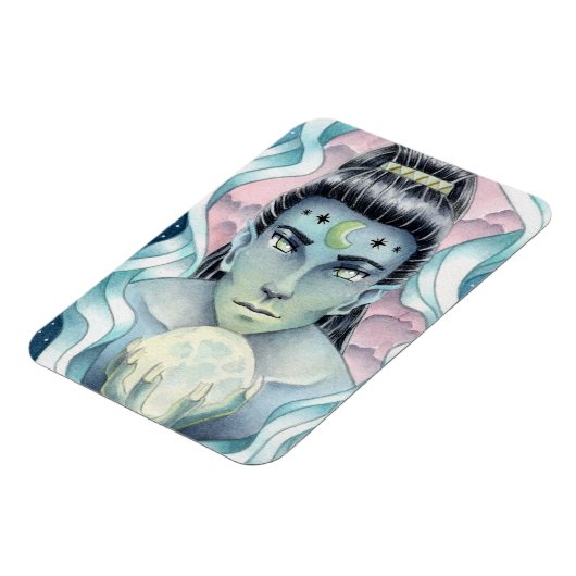 Moon Elf Watercolor Magnet (Linke Seite)
