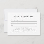 MOON EYE HAND STARS BUSINESS GIFT CERTIFICATE  (Rückseite)