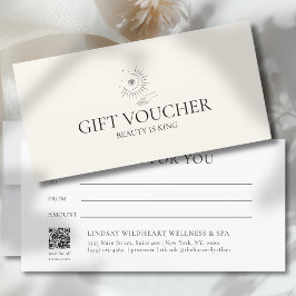 Moon Eye Hand Stars Salon Beige Gift Certificate