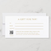 Moon Eye Hand Stars Salon White Gift Certificate (Rückseite)