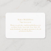 Moon Eye Yoga Reiki Wellness  Visitenkarte (Rückseite)