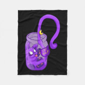 Moon Face Cat Nickerchen - Niedliche Katze Fleecedecke (Vorderseite)