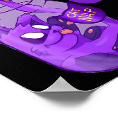 Moon Face Cat Nickerchen - Niedliche Katze Poster (Ecke)