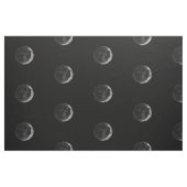 Moon Face Crescent Hand Drawn Ink Illustration Stoff (Fat Quarter (45,7 x 55,9 cm))