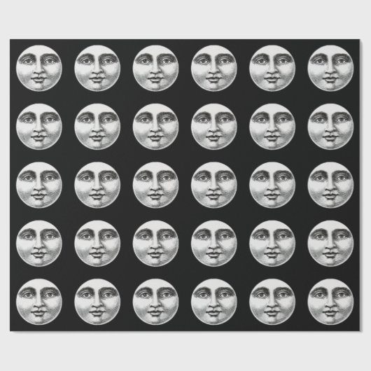 Moon Face Geschenkpapier (Flach)