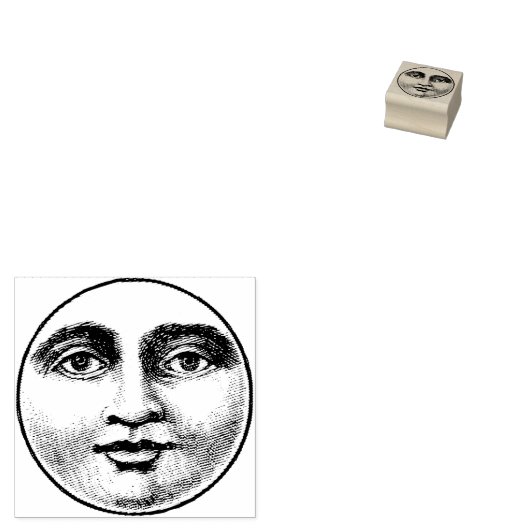 Moon Face Gummistempel (Stempel)