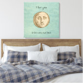 Moon Face Liebe Leinwanddruck (Insitu (Schlafzimmer))