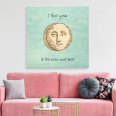 Moon Face Liebe Leinwanddruck (Insitu (Wohnzimmer))