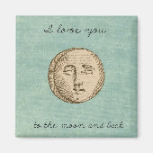 Moon Face Liebe Magnet (Vorne)